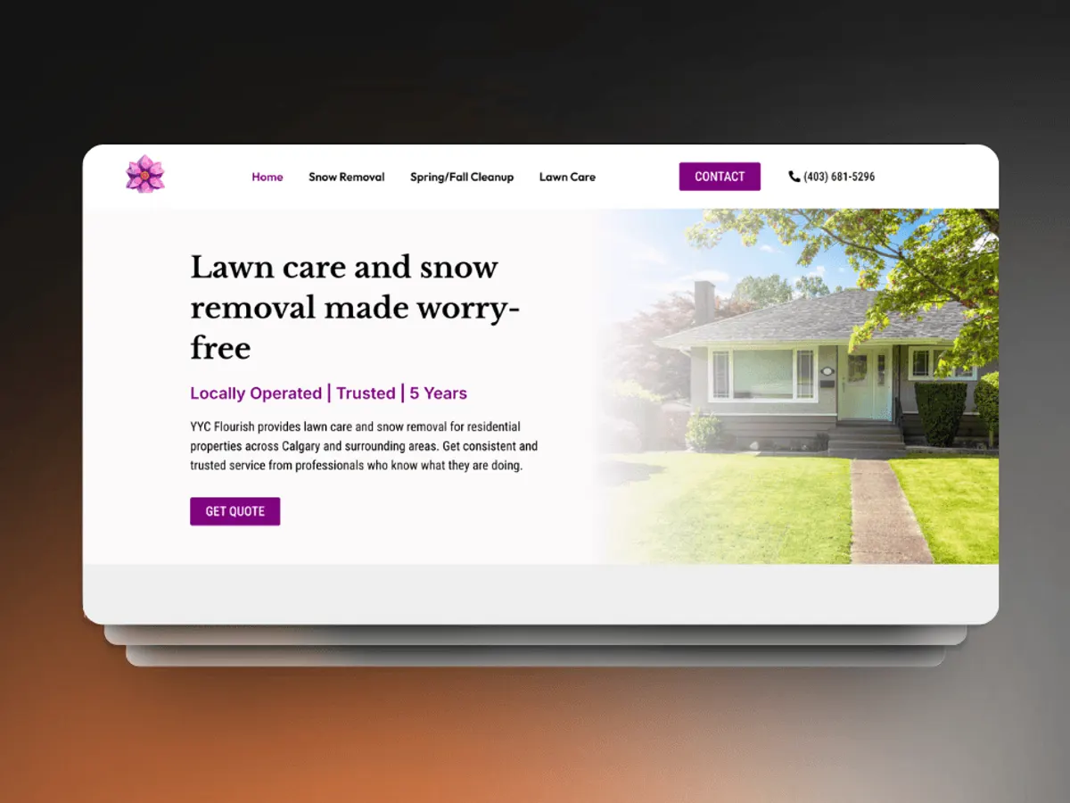 YYC Flourish website, home page