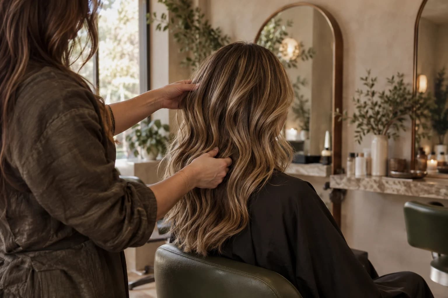 Warm salon photography from the Luma House brand
